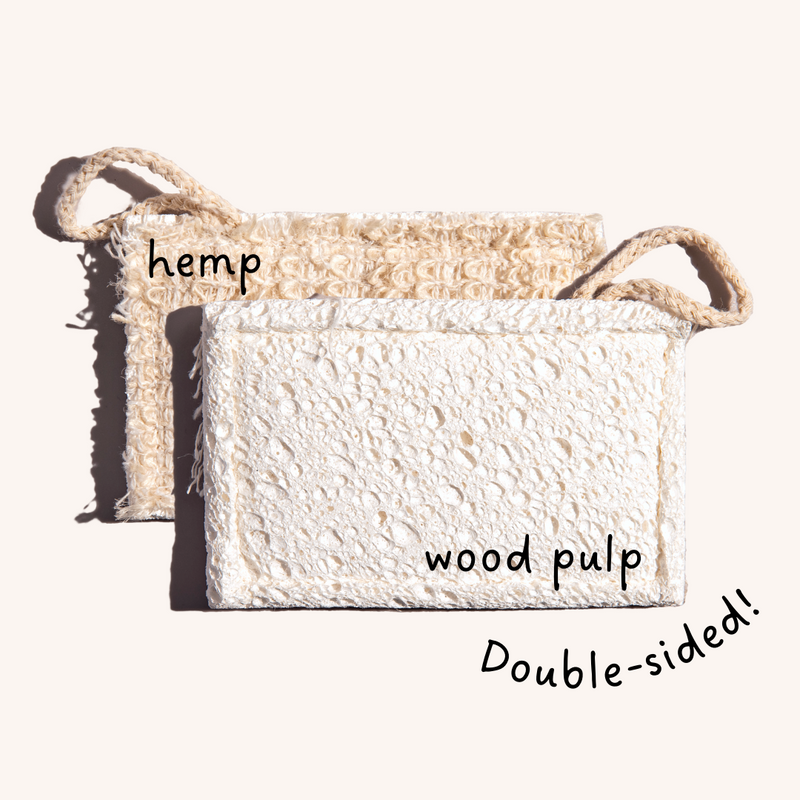 Wood Pulp and Hemp Dish Sponge
